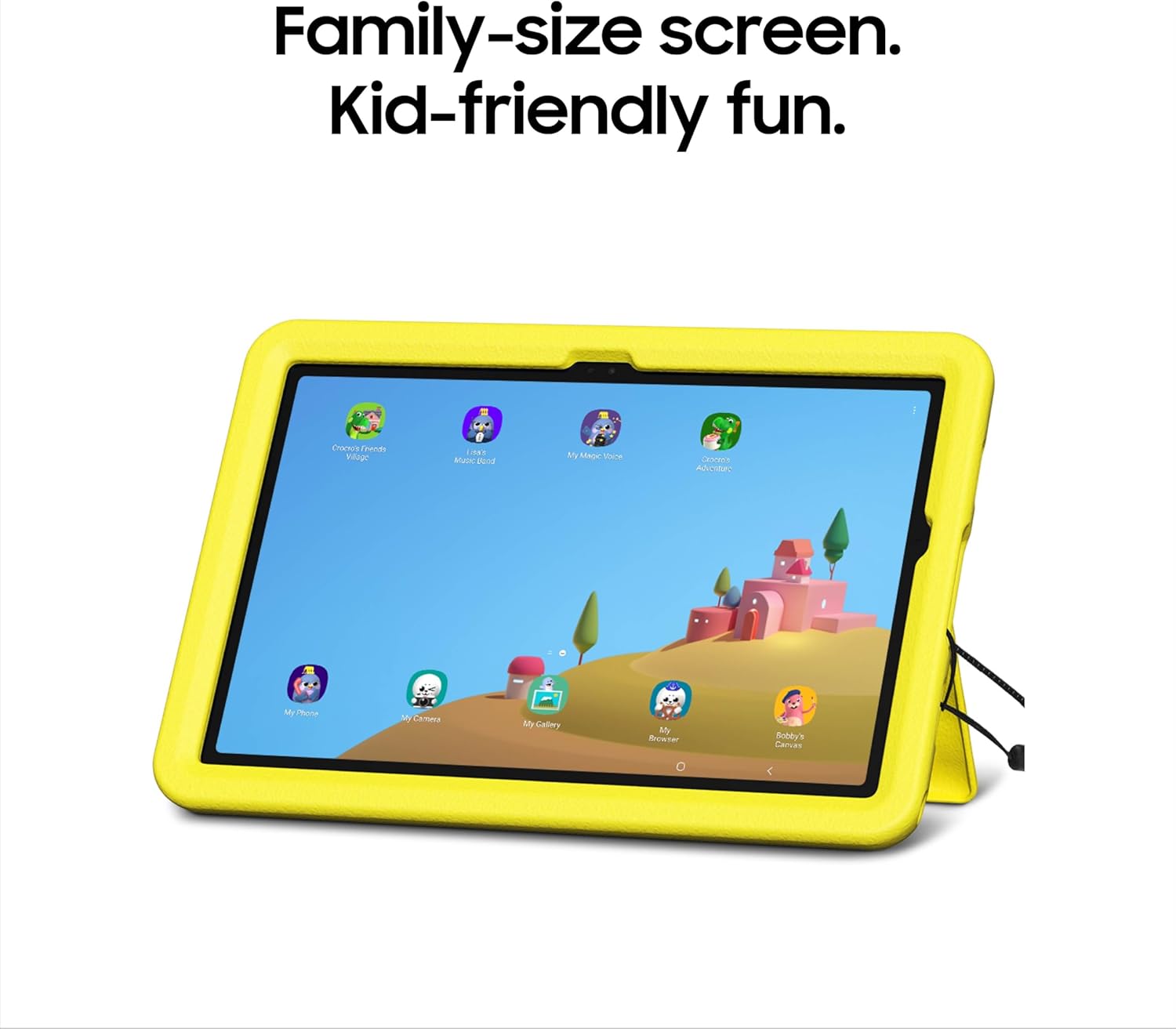 Samsung Galaxy Tab A9+ Plus Kids Edition 11” 64GB WiFi Android Tablet, Long Battery Life, Expandable Storage, Thin, Light Design, Durable Puffy Cover, US Version, 2024, Yellow - Image 2