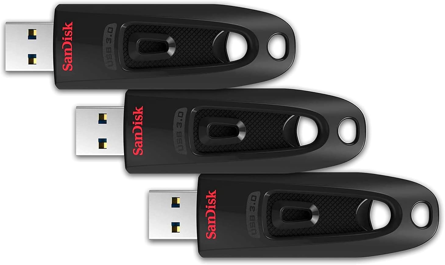 SanDisk 32GB 3-Pack Ultra USB 3.0 Flash Drive (3x32GB) - SDCZ48-032G-GAM46T & 256GB Ultra Flair USB 3.0 Flash Drive - SDCZ73-256G-G46 - Image 2