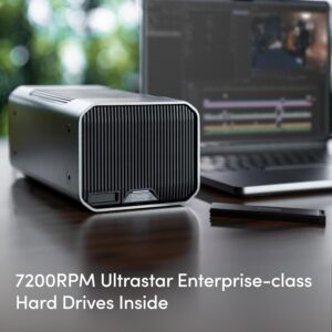 SanDisk Professional 16TB G-RAID Mirror – External HDD, RAID with Redundancy, Thunderbolt 3, USB (10Gbps), 7200RPM Ultrastar Hard Drive, Up to 250MB/s Read in RAID 1 – SDPHH2H-016T-NBAAD