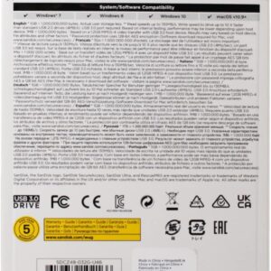 SanDisk SDCZ48-032G-U46R Ultra 32 GB USB 3.0 Flash Drive Up to 80MB/s [Older Version]