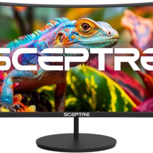 Sceptre New Curved 27-inch Gaming Monitor 100Hz 1080p R1500 98% sRGB HDMI x2 VGA Build-in Speakers, VESA Wall Mount Machine Black 2026 (C275W-1920RN Series)