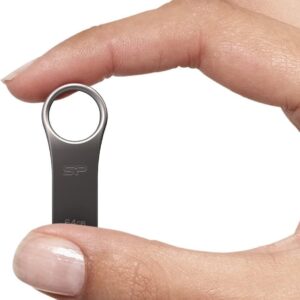 Silicon Power 32GB Jewel J80 USB 3.0 Flash Drive, Titanium (SP032GBUF3J80V1T)