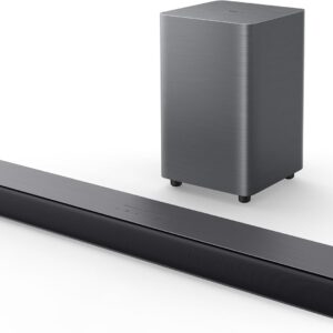 TCL S55H S Class 2.1 Channel Sound Bar with Dolby Atmos, DTS Virtual:X, Wireless Subwoofer, Bluetooth Music Streaming, and Auto Room Calibration