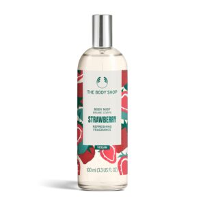 The Body Shop Strawberry Body Mist – Refreshes and Cools with a Sweet Fruity Scent – Vegan – 3.3 oz