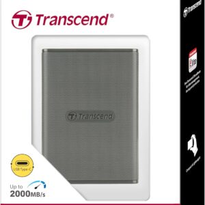 Transcend 4TB External SSD, USB 3.2 Gen 2 (20Gbps), Up to 2,000MB/s, Portable SSD with USB-C Cable, for Steam Deck, ROG Ally, MSI Claw, Windows&Mac, iPhone, iPad, Android, PS5, Xbox, Smart TV