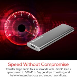 Verbatim 1TB Vx500 Portable SSD External Hard Drive USB 3.1 Gen 2 – Space Gray