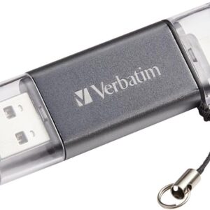 Verbatim 64GB Store ‘n’ Go Dual USB 3.0 Flash Drive for Apple Lightning Devices - Graphite