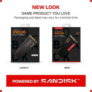 WD_BLACK SN8100 1TB NVMe SSD Internal Solid State Drive – Gen 5 PCIe 5.0×4, M.2 2280, Seq. Read Speeds Up to 14,900 MB/s, Best for AI Applications, Gaming, and Video Editing – WDS100T1X0M