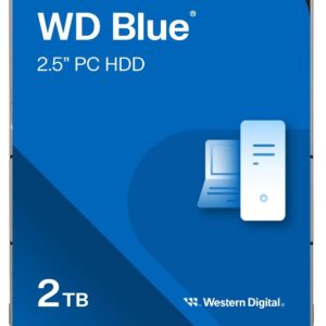 Western Digital 2TB WD Blue Mobile Hard Drive HDD - 5400 RPM, SATA 6 Gb/s, 128 MB Cache, 2.5" - WD20SPZX