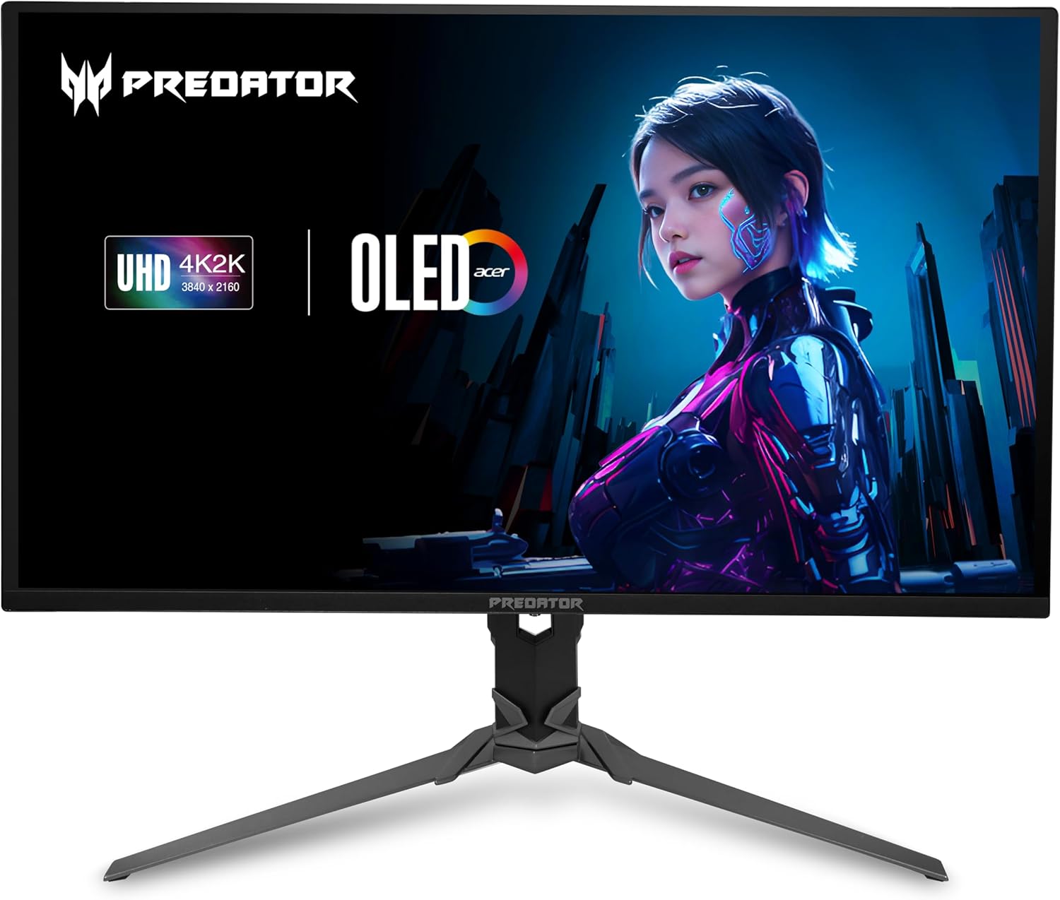 acer Predator Gaming Monitor | 31.5" UHD 3840 x 2160 OLED | AMD FreeSync Premium Pro | 240Hz | 0.03ms | VESA DisplayHDR True Black 400 | DCI-P3 99% | Display Port 1.4 & 2 x HDMI 2.1 | X32 X2bmiiphx