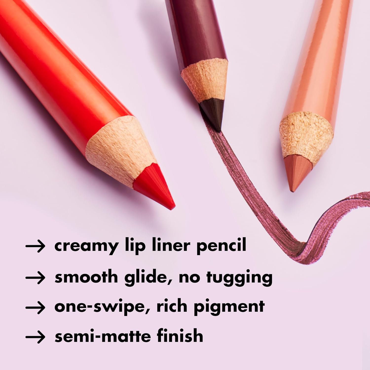 e.l.f. Cream Glide Lip Liner, Highly-Pigmented Pencil For Shaping & Sculpting Lips, Semi-Matte Finish, Vegan & Cruelty-Free, Pinky Swear - Image 2