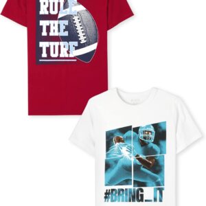 The Children's Place Boys' Gamer,Sports,Cars Short Sleeve Graphic T-Shirts,2 Pack