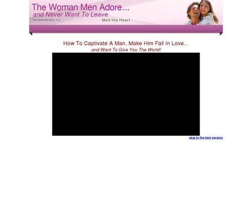 The Woman Men Adore...and Never Want To Leave