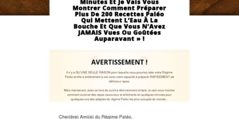 CB’s #1 Paleo Offer (PaleoHacks) NOW in French !!