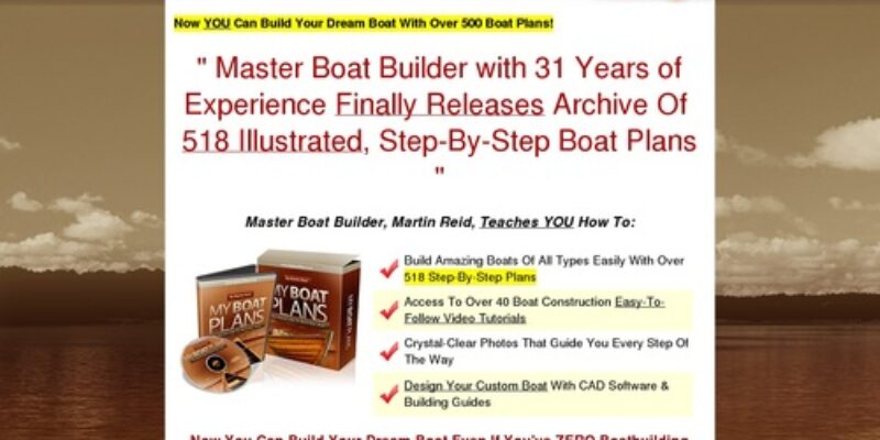 MyBoatPlans® 518 Boat Plans – High Quality Boat Building Plans – Learn How To How To Build A Boat Now